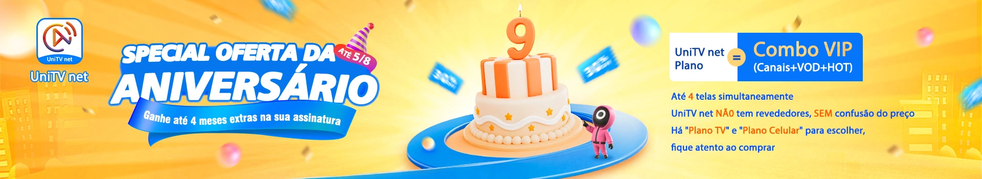 Celebração do 9º aniversário da UniTV net